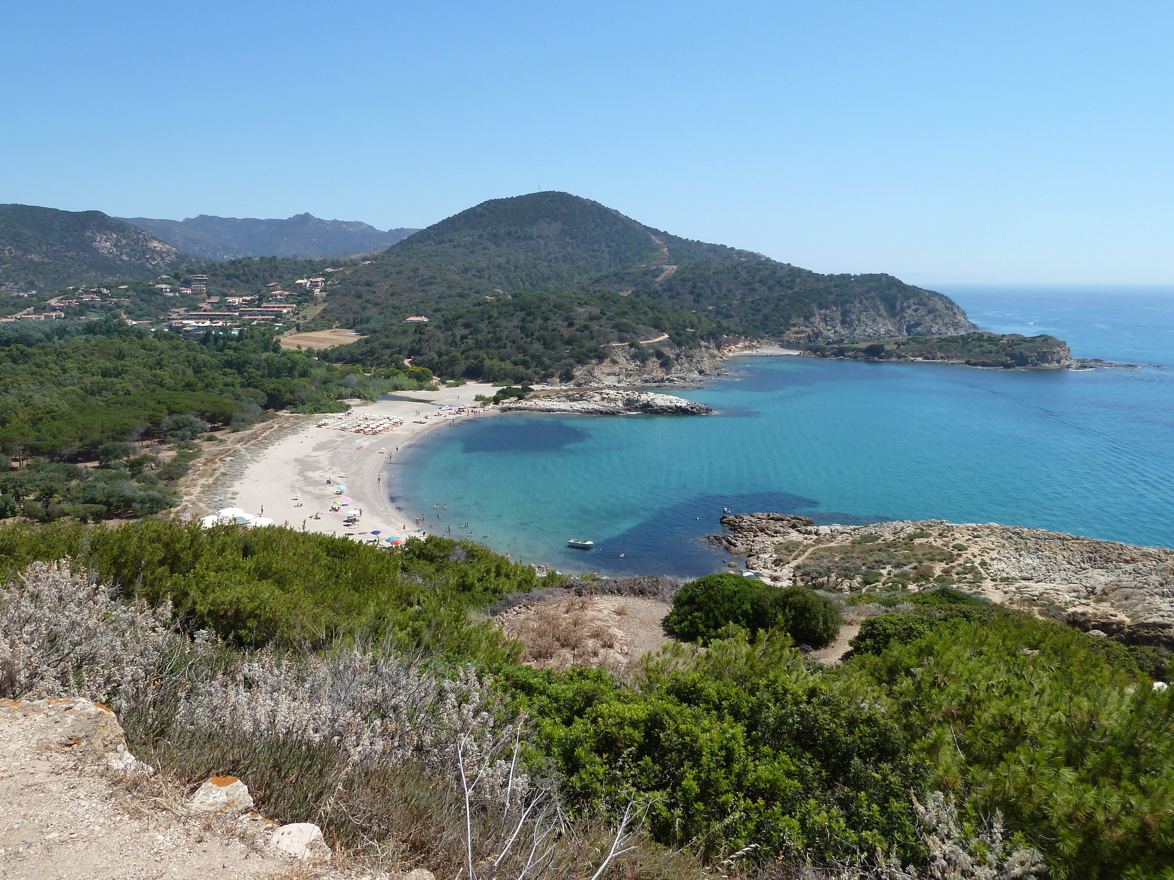 Plage de Chia dans le sud de la Sardaigne